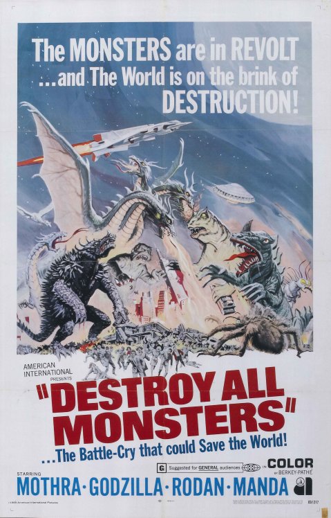 Destroy All Monsters - English Mini Promo Poster (Reproduction)