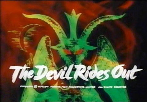 The opening titles are a wash of swirling smoke and green symbols of the occult.