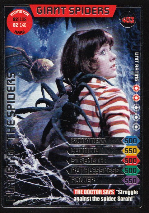 Giant Spiders Doctor Who Card