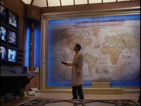 Mordrid monitors world events from his luxury apartment.