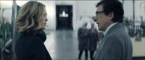 Sarah tours the plant with her father.