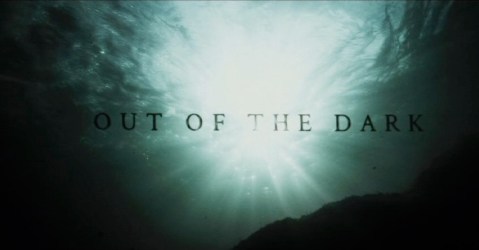 It took two viewings for me to realize why the titles are underwater.