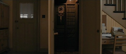 The closet that Carrie is locked in for prayer.