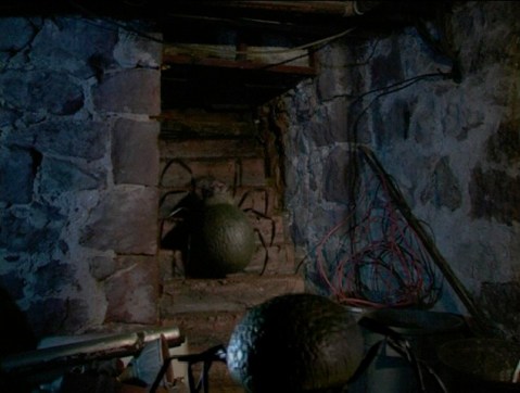 Large not-spiders prowl the basement.